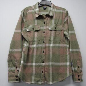 Patagonia Fjord Flannel Shirt Womens sz S Comstock Garden Green Plaid 42405 💰
